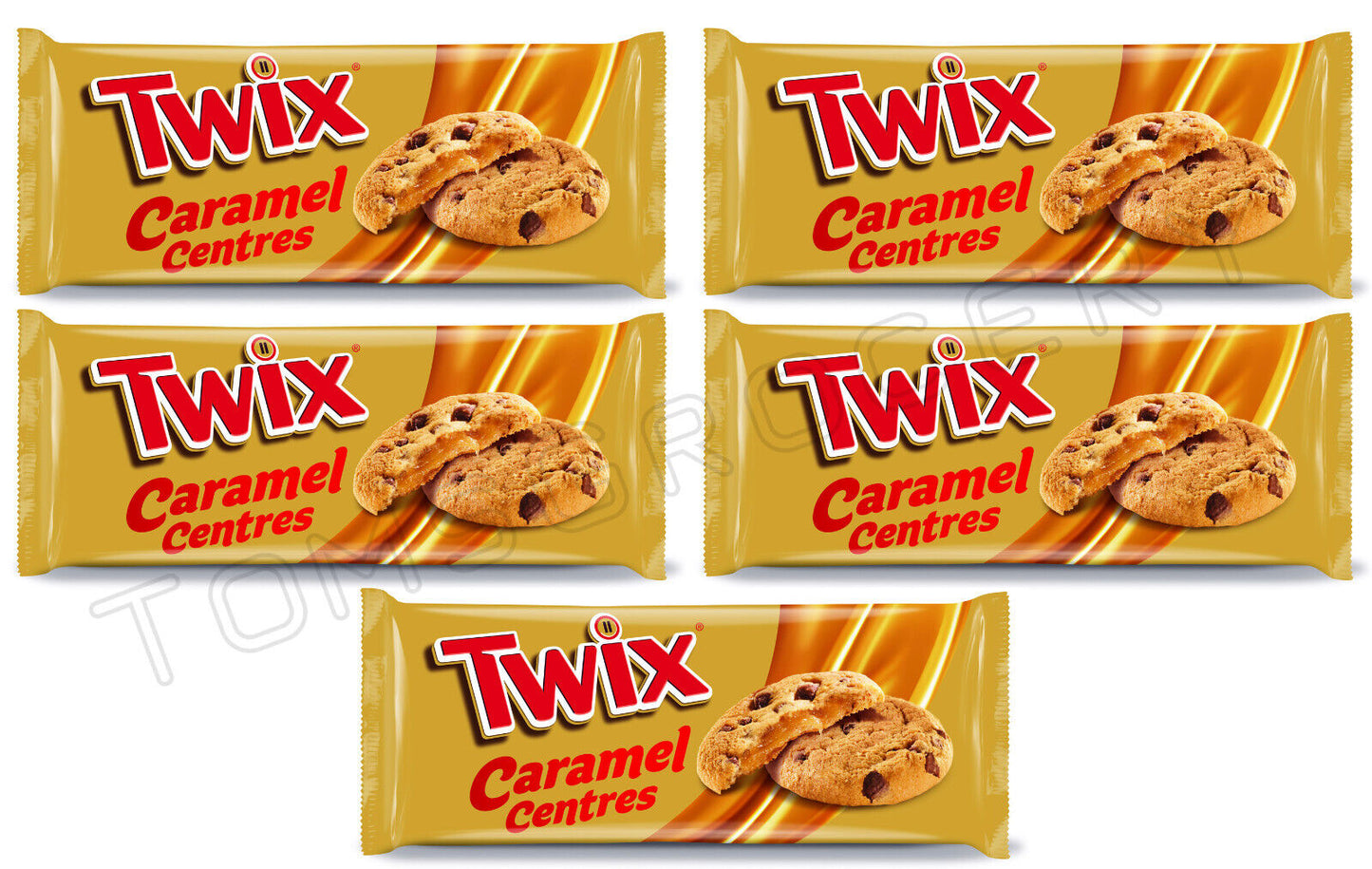 5 x TWIX Caramel Filled Cookies with Chocolate Bits European Snacks 144g 5oz