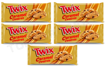 5 x TWIX Caramel Filled Cookies with Chocolate Bits European Snacks 144g 5oz