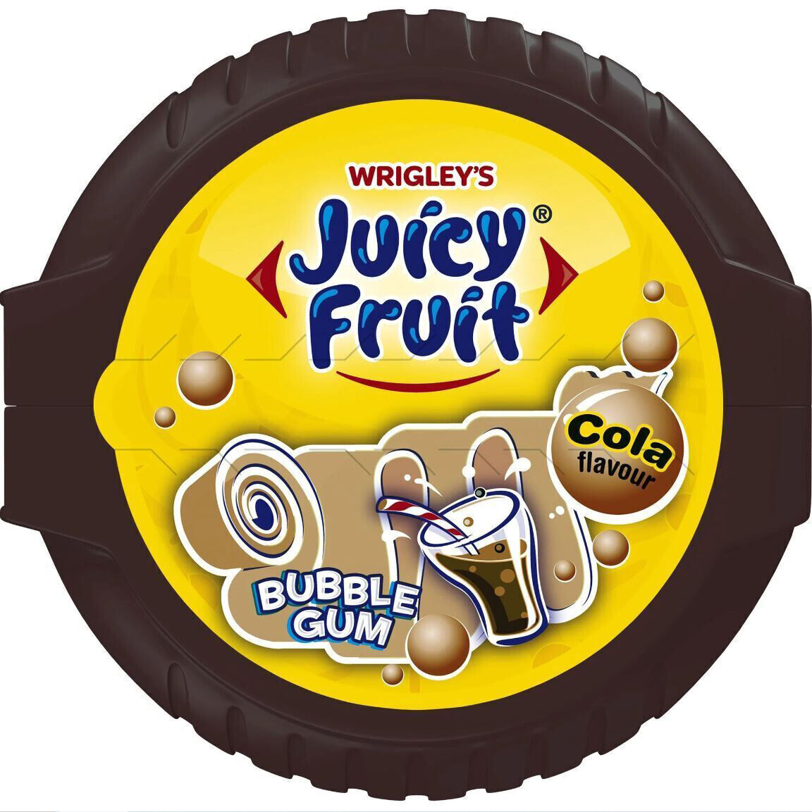 4 x WRIGLEYS JUICY FRUIT COLA Flavor Bubble Gum Roll Party Candy Sweets 56g