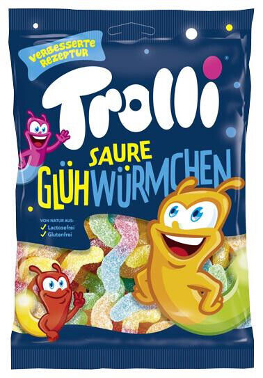 3 x TROLLI SOUR WORMS Sugar Coated Gummies German Sweets Candy Treats 100g 3.5oz