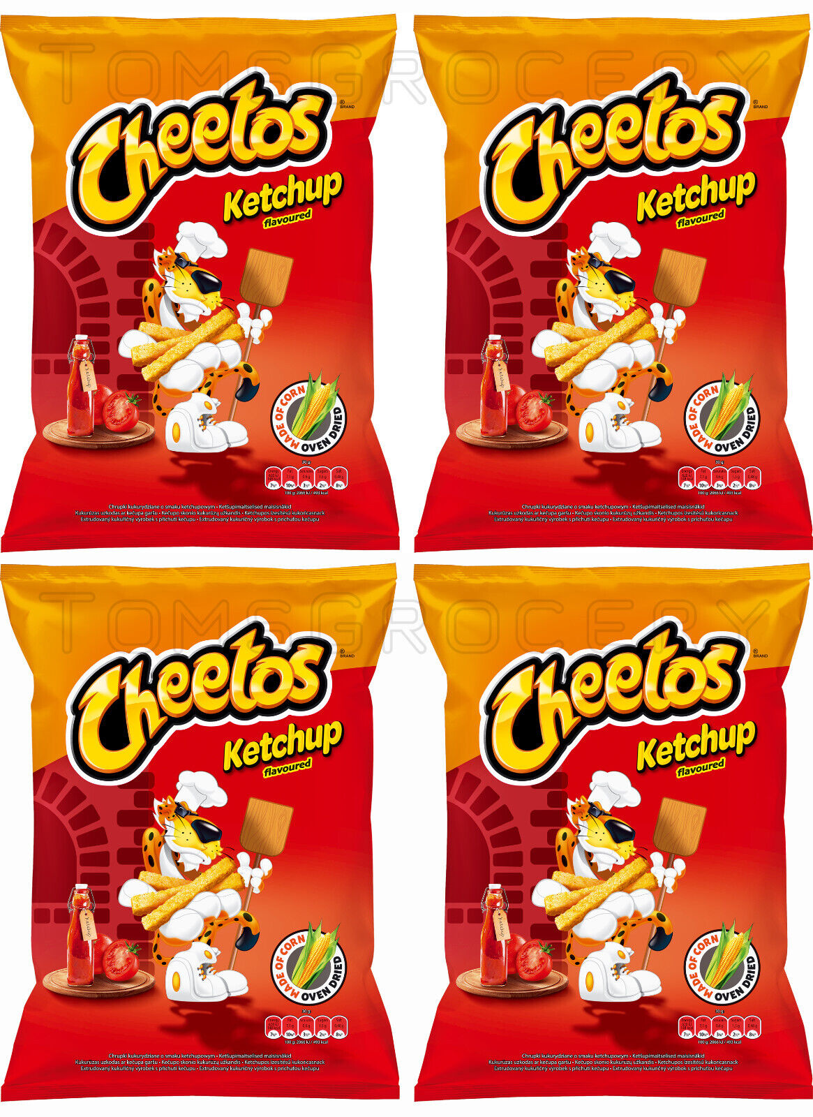 4 CHEETOS KETCHUP Flavor Puffed Snacks 165g 5.8oz
