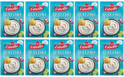 10 ESTRELLA TZATZIKI Dipmix Dipping Sauce Spice Mix for Potato Chips