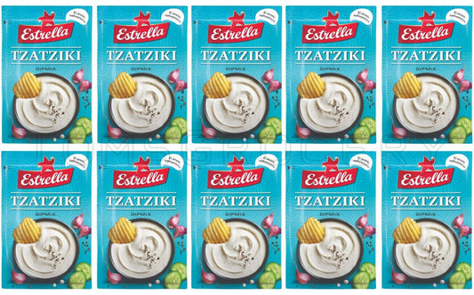 10 ESTRELLA TZATZIKI Dipmix Dipping Sauce Spice Mix for Potato Chips