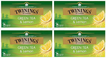 4 x TWININGS GREEN TEA & LEMON Tea Infusion (100 servings)