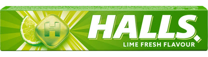 10 x HALLS LIME Flavor Pastilles Refreshing Candy with Vitamin C 33g 1.16oz