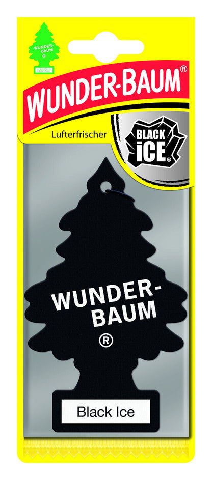 8 x WUNDER BAUM BLACK ICE Car Scents Hanging Little Trees Air Freshener