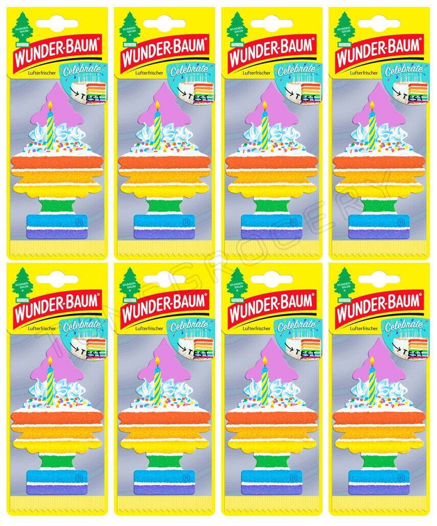 8 WUNDER BAUM CELEBRATE Car Scents Hanging Little Trees Air Freshener