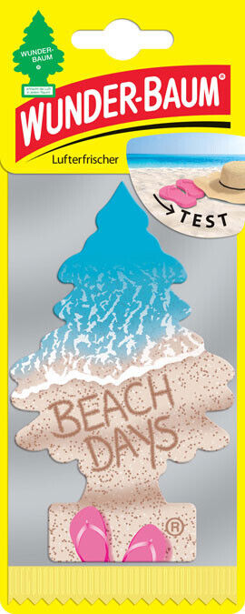8 WUNDER BAUM BEACH DAYS Car Scents Hanging Little Trees Air Freshener
