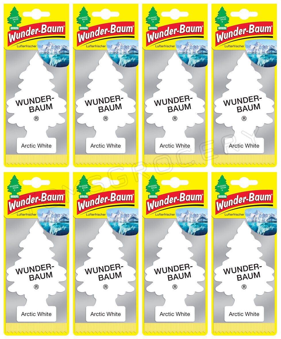 8 x WUNDER BAUM ARCTIC WHITE Car Scents Hanging Little Trees Air Freshener