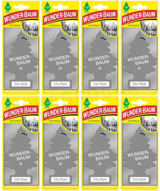 8 x WUNDER BAUM CITY STYLE Car Scents Hanging Little Trees Air Freshener