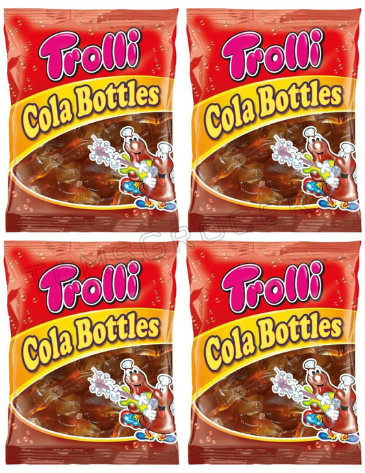 4 x TROLLI COLA BOTTLES Gummies German Sweets Candy Treats 100g 7oz