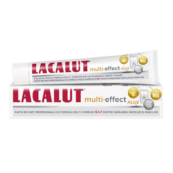 4 LACALUT MULTI-EFFECT PLUS Daily Toothpaste with Vitamins & Minerals 75ml