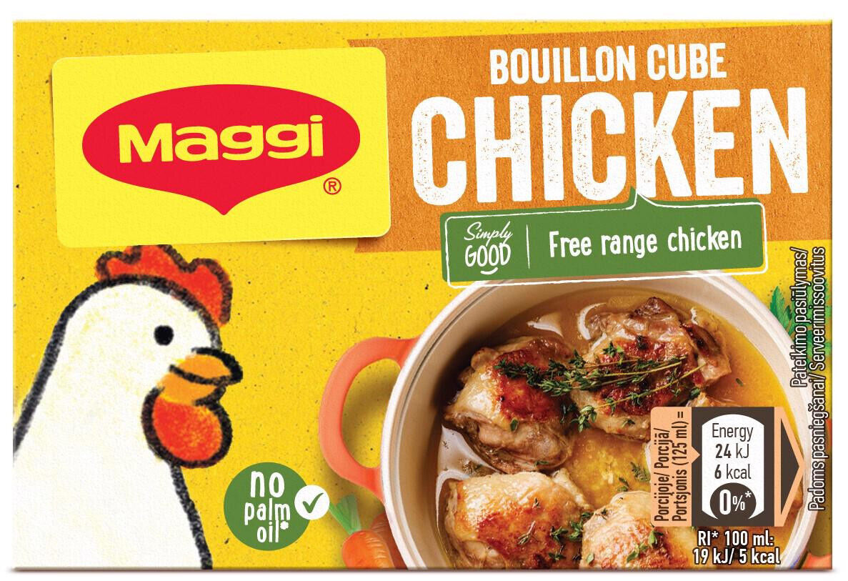 MAGGI CHICKEN Broth Soup Bouillon Fast Preparation Cubes 3x 80g 2.8oz