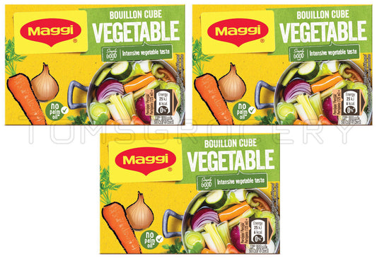 MAGGI VEGETABLE Broth Soup Bouillon Fast Preparation Cubes 3x 80g 2.8oz