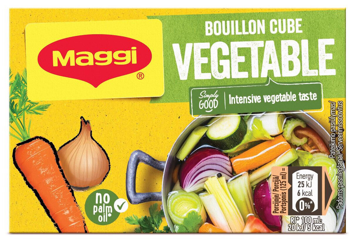 MAGGI VEGETABLE Broth Soup Bouillon Fast Preparation Cubes 3x 80g 2.8oz