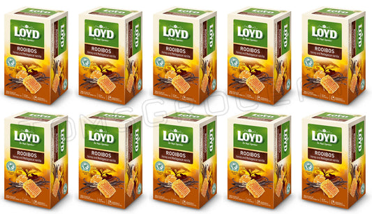 10 LOYD ROOIBOS HONEY & MADAGASCAR VANILLA Herbal Infusion 20 Teabag Tea Boxes