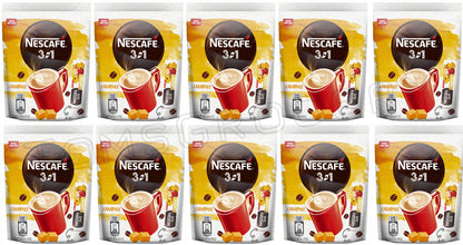 10 NESCAFE 3in1 CARAMEL Flavor Instant Coffee Sticks European Snacks 160g 5.6oz