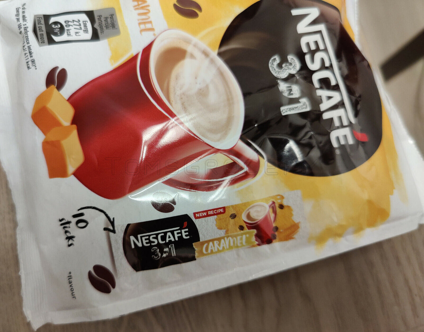 10 NESCAFE 3in1 CARAMEL Flavor Instant Coffee Sticks European Snacks 160g 5.6oz