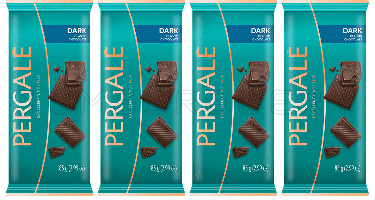 4 PERGALE CLASSIC DARK CHOCOLATE Bars 85g 3oz