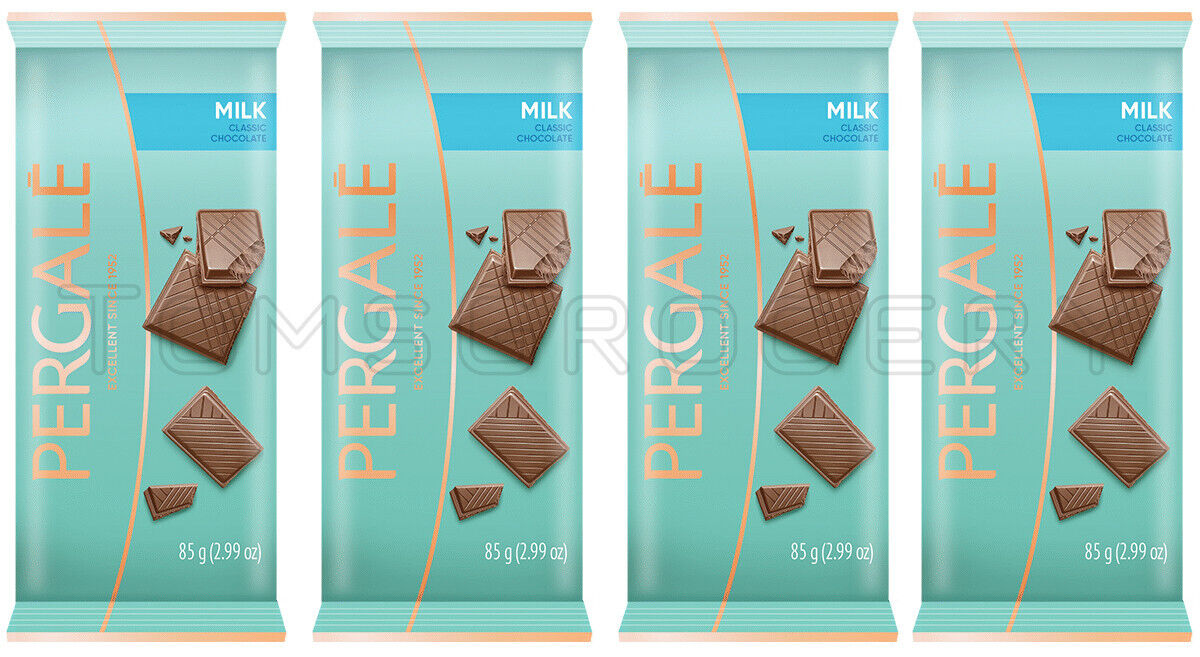 4 PERGALE CLASSIC MILK CHOCOLATE Bars European Candy Sweets 85g 3oz