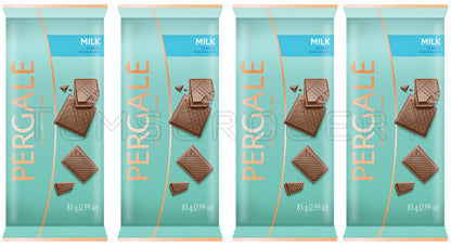 4 PERGALE CLASSIC MILK CHOCOLATE Bars European Candy Sweets 85g 3oz