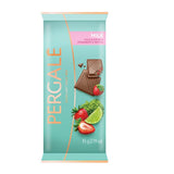 4 PERGALE Milk Chocolate Bars with Strawberry & Matcha Filling 85g