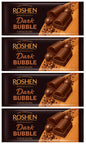 ROSHEN BUBBLE DARK CHOCOLATE Bars Ukrainian Sweets Candy Snacks 4x 80g 2.8oz