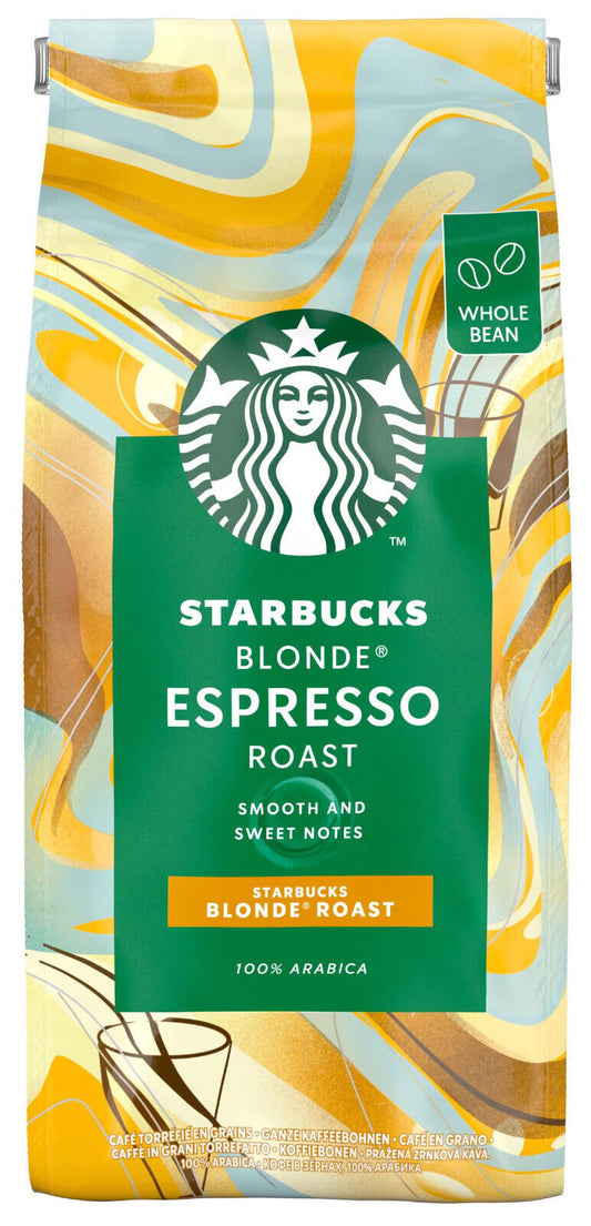 STARBUCKS BLONDE ROAST ESPRESSO Whole Coffee Beans 100% Arabica 450g 16oz