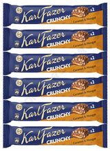 FAZER CRUNCHY Caramel & Nougat Chocolate Bars Candy European Sweets 6x 55g 1.9oz