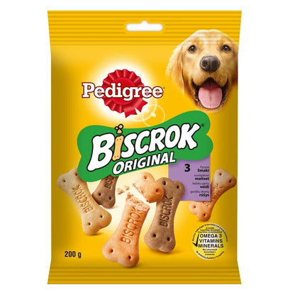 2 PEDIGREE BISCROK ORIGINAL Dog Treats Biscuits with Vitamins & Minerals 200g