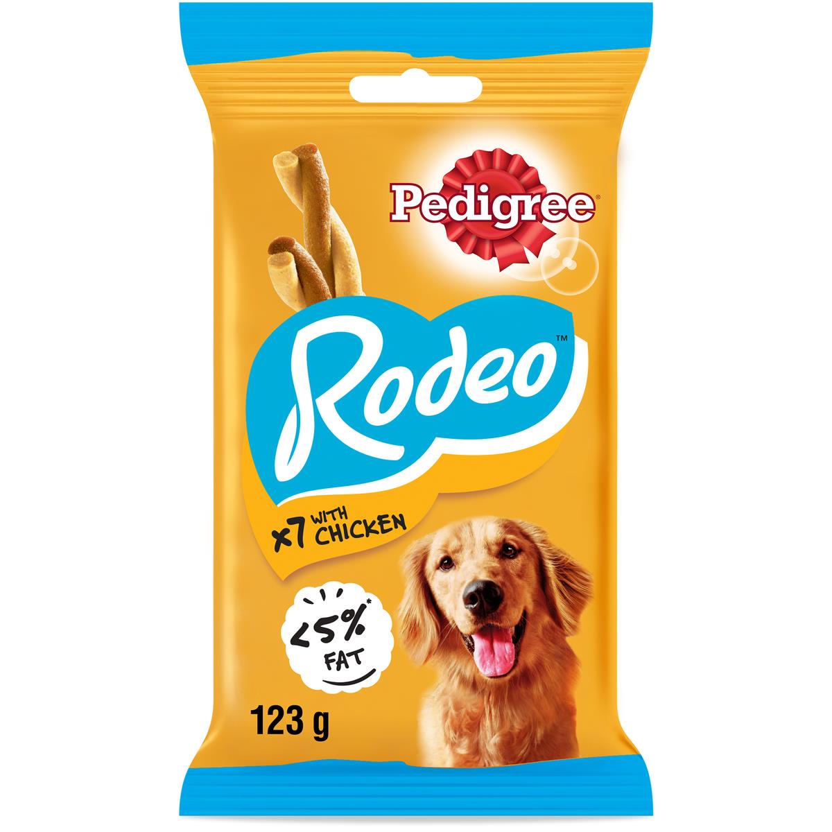 PEDIGREE RODEO CHICKEN STICKS Dog Treats Chews with Vitamins & Minerals 3x 123g