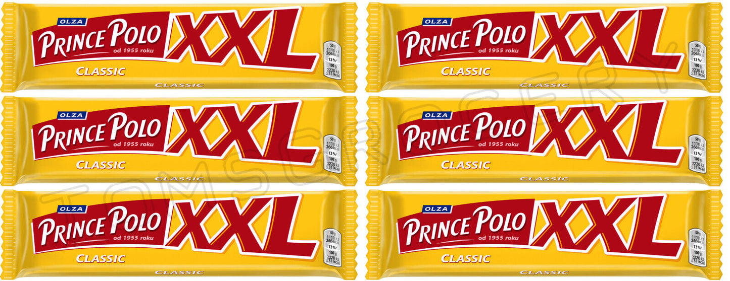 6 PRINCE POLO XXL Classic Wafers European Candy Snacks Sweets 50g 1.7oz