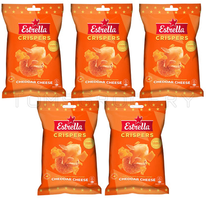 5 ESTRELLA CRISPERS CHEDDAR CHEESE Flavor Crunchy Coated Peanuts Snacks 140g