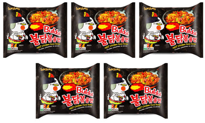 SAMYANG BULDAK HOT CHICKEN Flavor Korean Ramen Instant Noodles 5x 140g