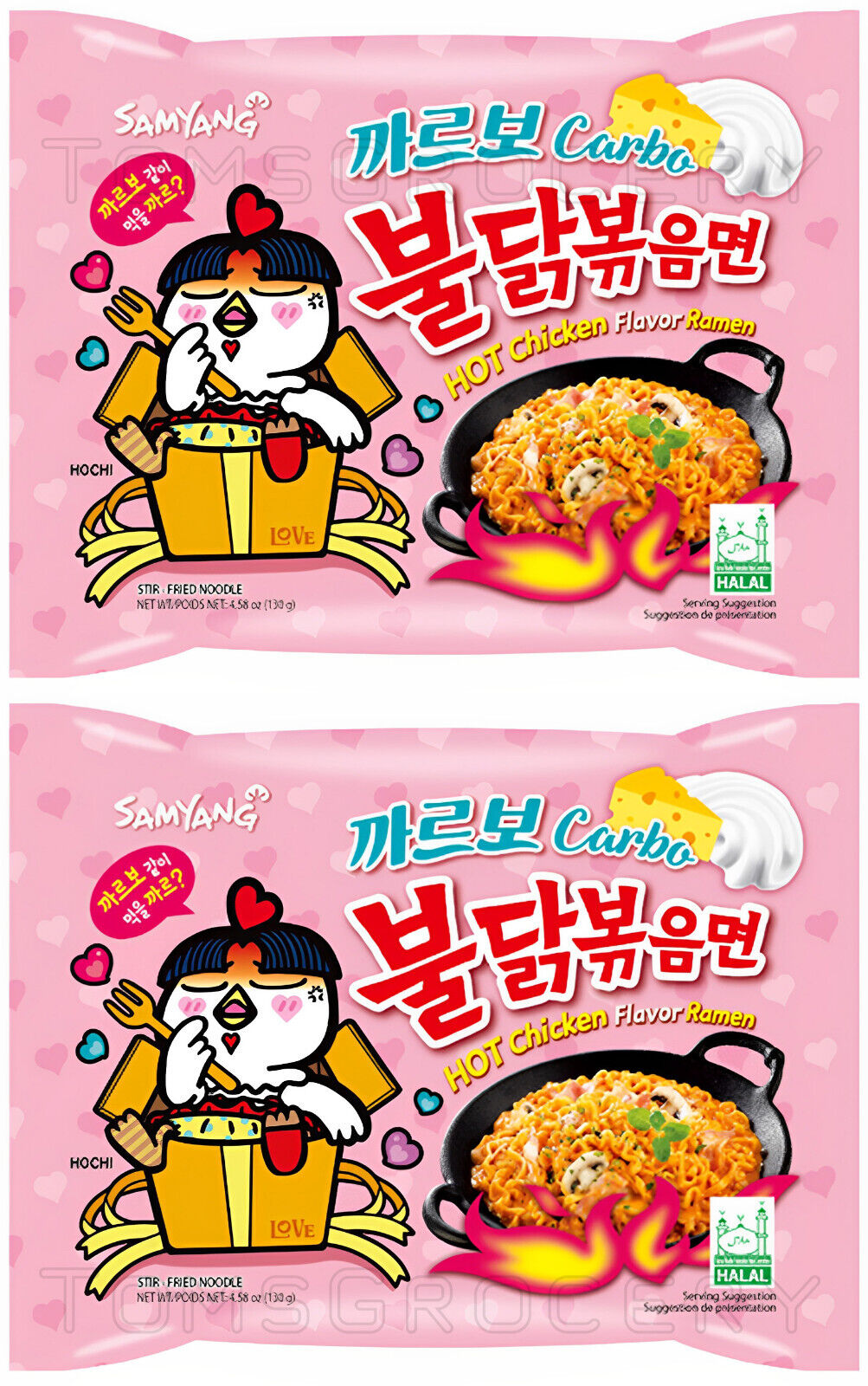 SAMYANG BULDAK HOT CHICKEN CARBONARA Flavor Korean Ramen Instant Noodles 2x 140g