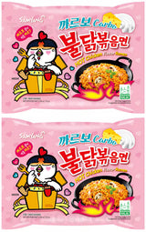 SAMYANG BULDAK HOT CHICKEN CARBONARA Flavor Korean Ramen Instant Noodles 2x 140g