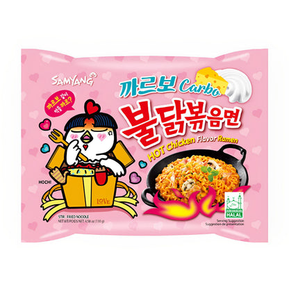 SAMYANG BULDAK HOT CHICKEN CARBONARA Flavor Korean Ramen Instant Noodles 2x 140g