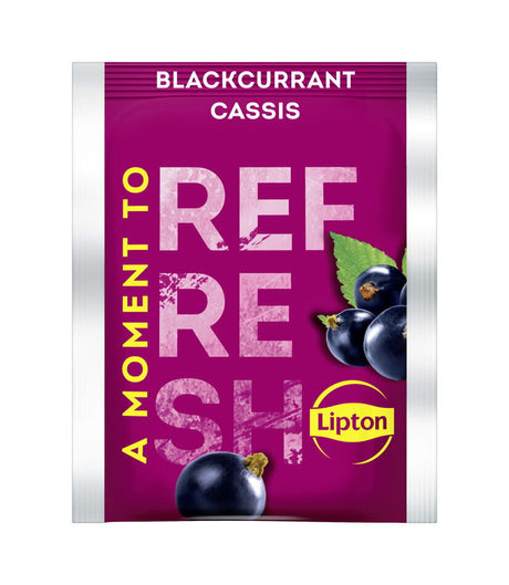 LIPTON REFRESH BLACKCURRANT Flavor Black Tea Box (25 servings)