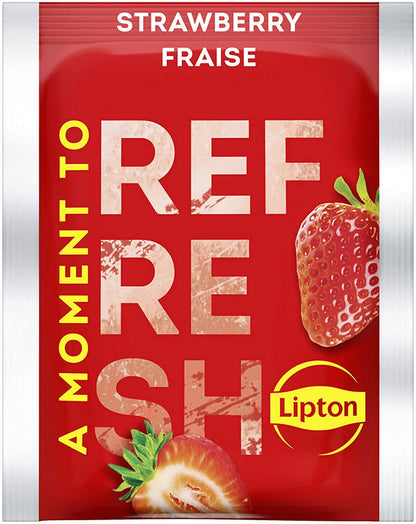 4 LIPTON REFRESH STRAWBERRY Flavor Black Tea Boxes (100 servings)
