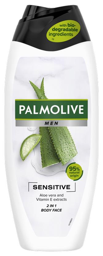 3 PALMOLIVE MEN SENSITIVE 2in1 Shower Gel Aloe Vera & Vitamin E Extracts 500ml