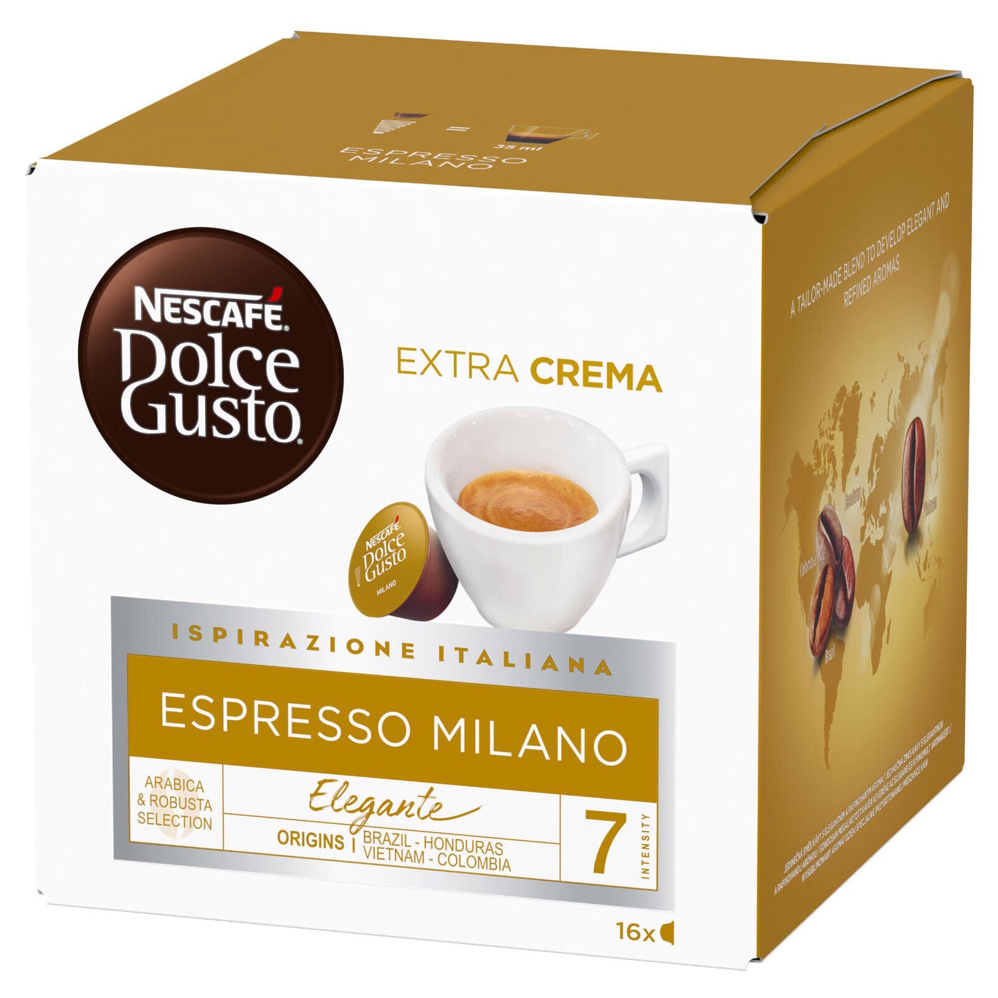 3 NESCAFE ESPRESSO MILANO ELEGANTE Dolce Gusto Coffee Capsules Pods Box New