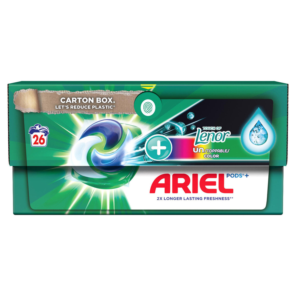 ARIEL TOUCH OF LENOR Laundry Capsules 26 Washing Machine Pods Box