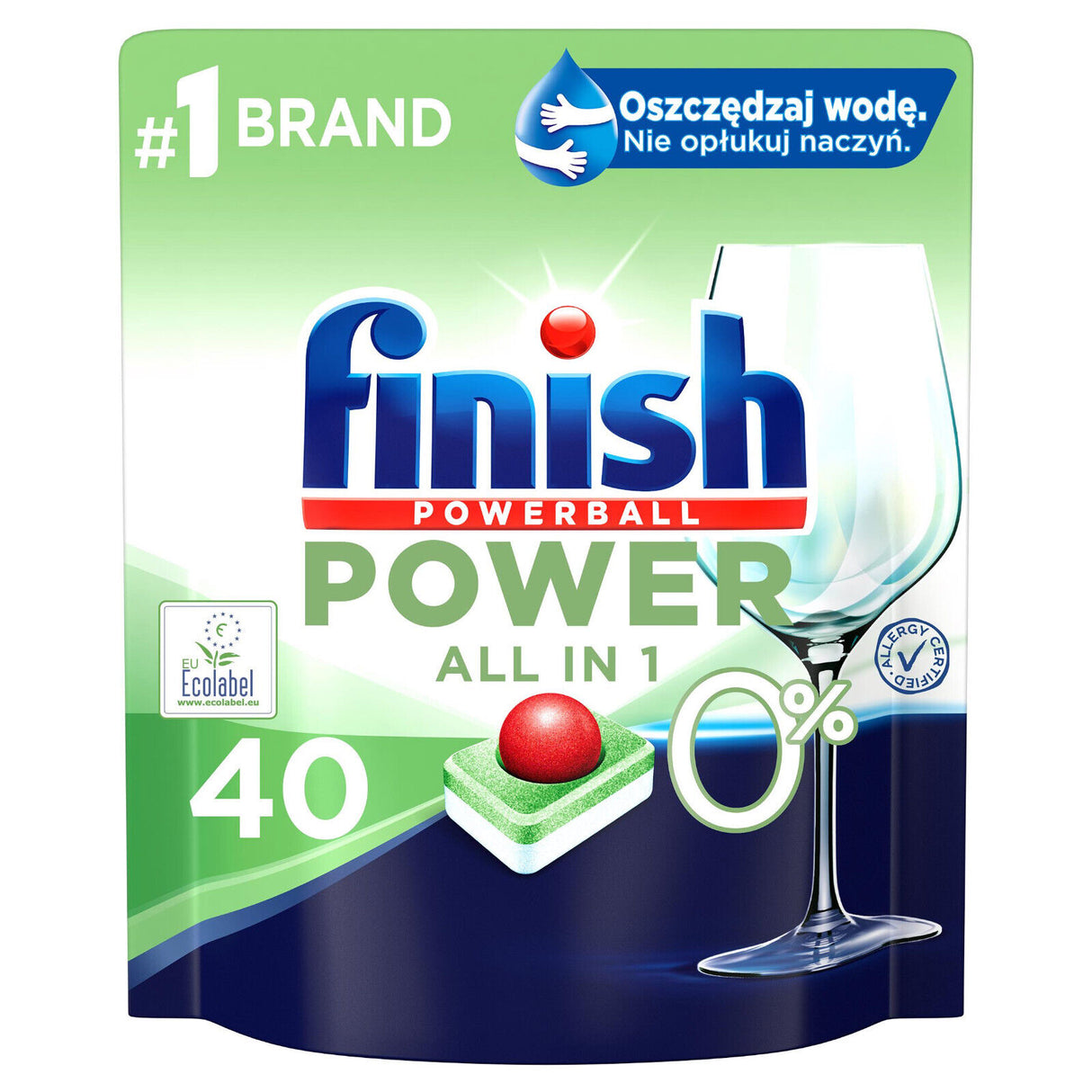 FINISH POWERBALL ULTIMATE 0% Perfume Preservatives Free 45 Dishwasher Capsules