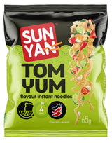 4 SUN YAN TOM YUM Instant Ramen Noodles Snacks Soup 65g 2.3oz