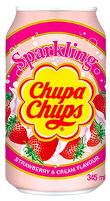 CHUPA CHUPS Strawberry Cream Flavor Sparkling Drink 345ml