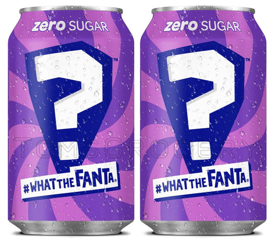 2 FANTA What The Fanta? Mystery Flavor Zero Sugar Sparkling Drink Lemonade 330ml