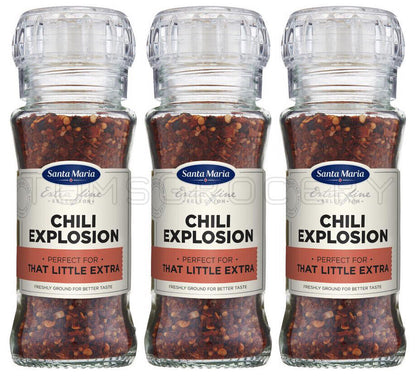 SANTA MARIA CHILI EXPLOSION Seasoning Spice Grinder Extra Fine Blend 3x 70g