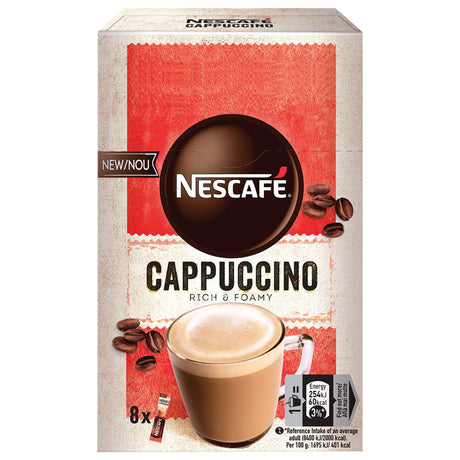 10 NESCAFE CAPPUCCINO Foamy Instant Coffee Boxes 120g 4.2oz (80 servings)