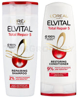 L'OREAL ELVITAL TOTAL REPAIR RESTORING SHAMPOO & CONDITIONER for Damaged Hair