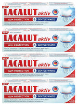 4 LACALUT GUM PROTECTION & GENTLE WHITE Daily German Toothpaste 75ml